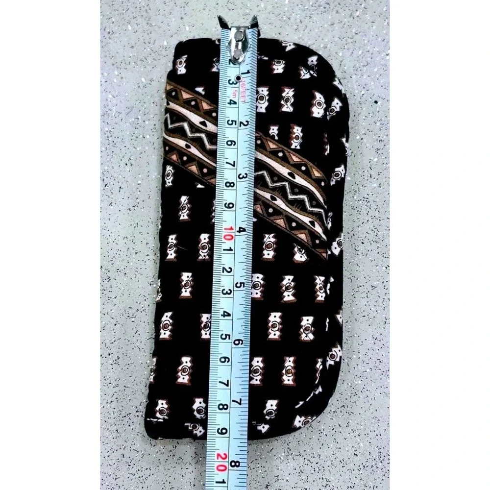 VTG. Vera Bradley ~ Double Eyeglass Case‎ ~ Quilted Tribal Zebra Geometric Print